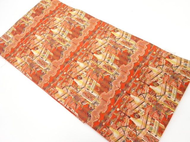 JAPANESE NAGOYA OBI / UNUSED / CHIKUZEN HAKATA / WOVEN YAMAHOKO FLOATS